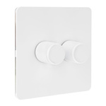 VERTICANA® WALL DIMMER 2-WAY WHITE- wall-mounted dimmer, double switch