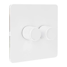 VERTICANA® WALL DIMMER 2-WAY WHITE- wall-mounted dimmer, double switch