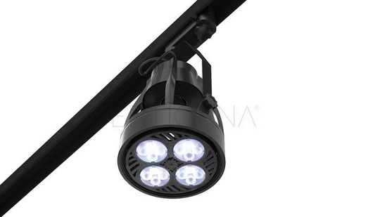 Lighting kit VERTICANA® 2x light bulb rail holder | BLACK | 45° lens