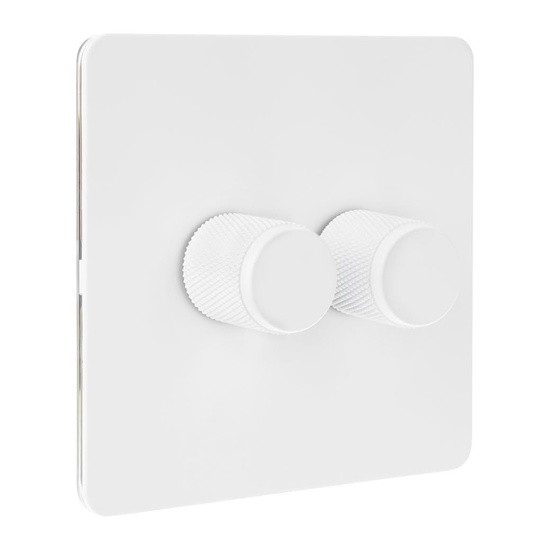 VERTICANA® WALL DIMMER 2-WAY WHITE - biały ściemniacz ścienny, podwójny