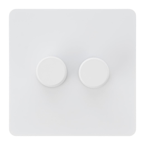 VERTICANA® WALL DIMMER 2-WAY WHITE- wall-mounted dimmer, double switch